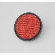 ODRAZKA SE ŠROUBEM ČERVENÁ S ČERNÝM LEMEM (60MM) - ORIGINÁL PRO JAWA 300,350 CL PÉRÁK, KÝVAČKA